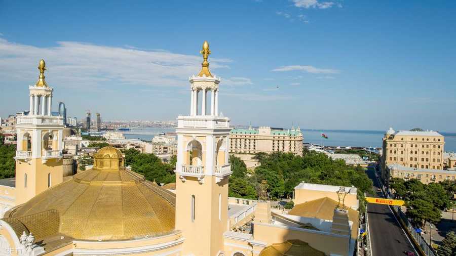 منظر عام لحلبة السباق في باكو