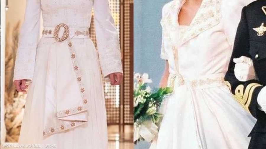 حزام الملكة رانيا خلال الزفاف