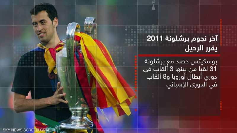 قائد برشلونة سيرجيو بوسكيتس يعلن رحيله شهر يونيو