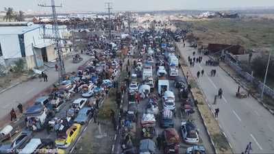 سكاي نيوز عربية ترصد معاناة النازحين خلال عودتهم لشمال غزة