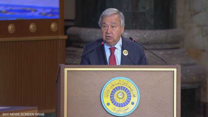 غوتيريس: حل الدولتين السبيل الوحيد للسلام بالشرق الأوسط