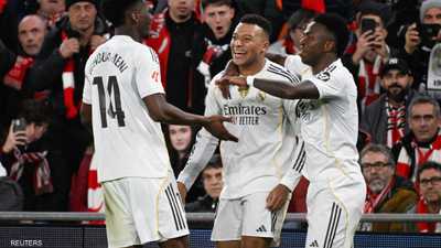 ثنائية مبابي بمرمى بيلباو تنهي معاناة ريال مدريد في "الليغا"