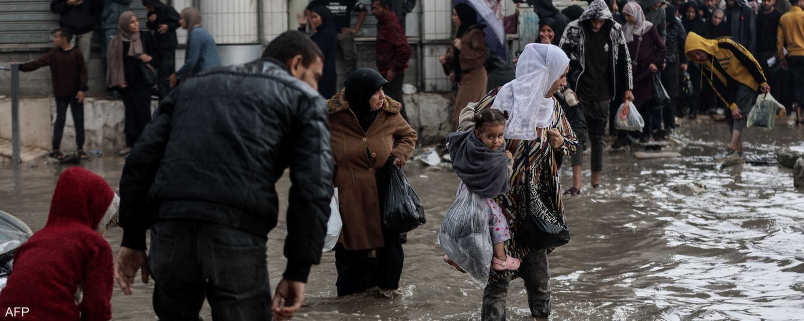 المنخفض الجوي يفاقم الأوضاع المأسوية في غزة