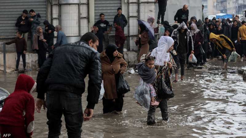 المنخفض الجوي يفاقم الأوضاع المأسوية في غزة