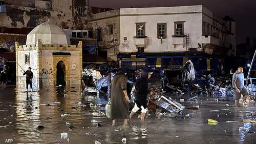 تسببت الأمطار في فيضانات استثنائية