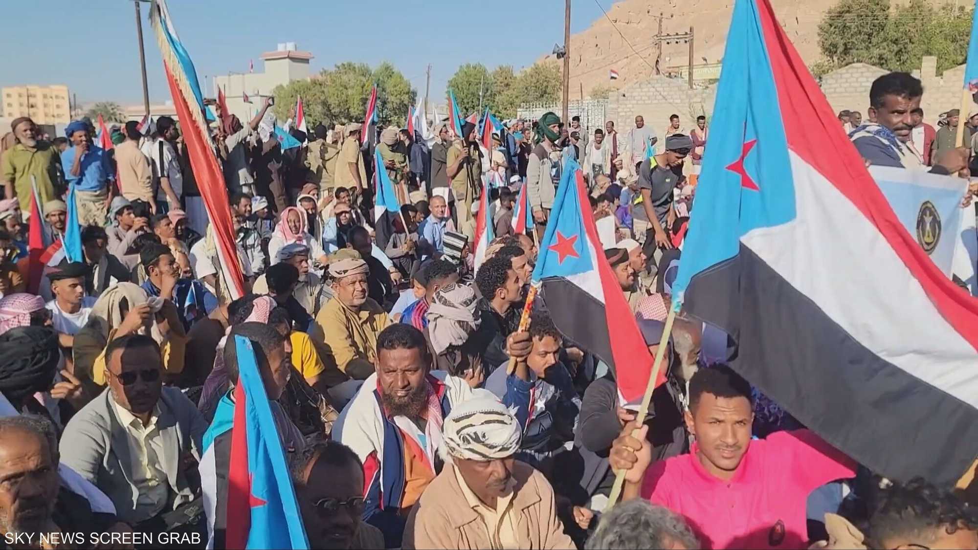 تظاهرة حاشدة في سيئون تؤيد سيطرة القوات الجنوبية على حضرموت