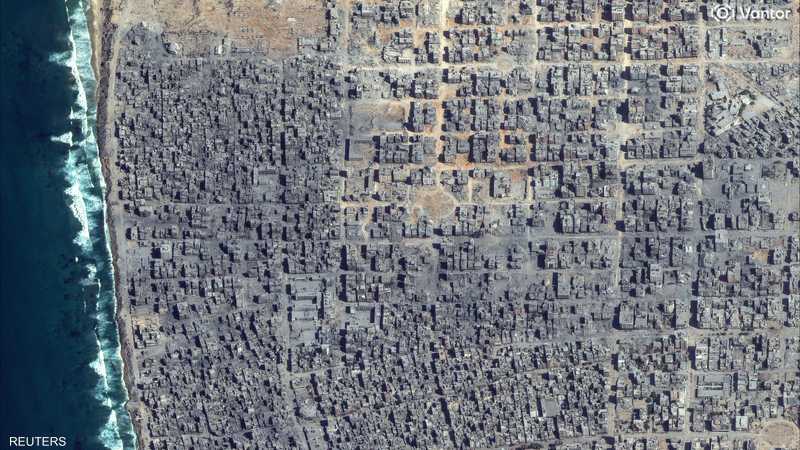 صورة للدمار في مدينة غزة